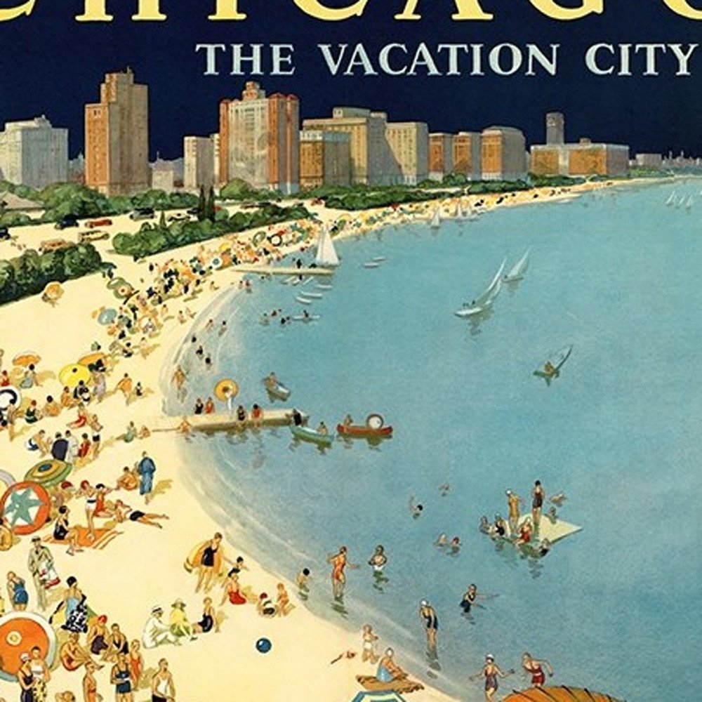 Vintage 1929 Chicago Vacation Travel Unframed Print Wall Art HomeRoots