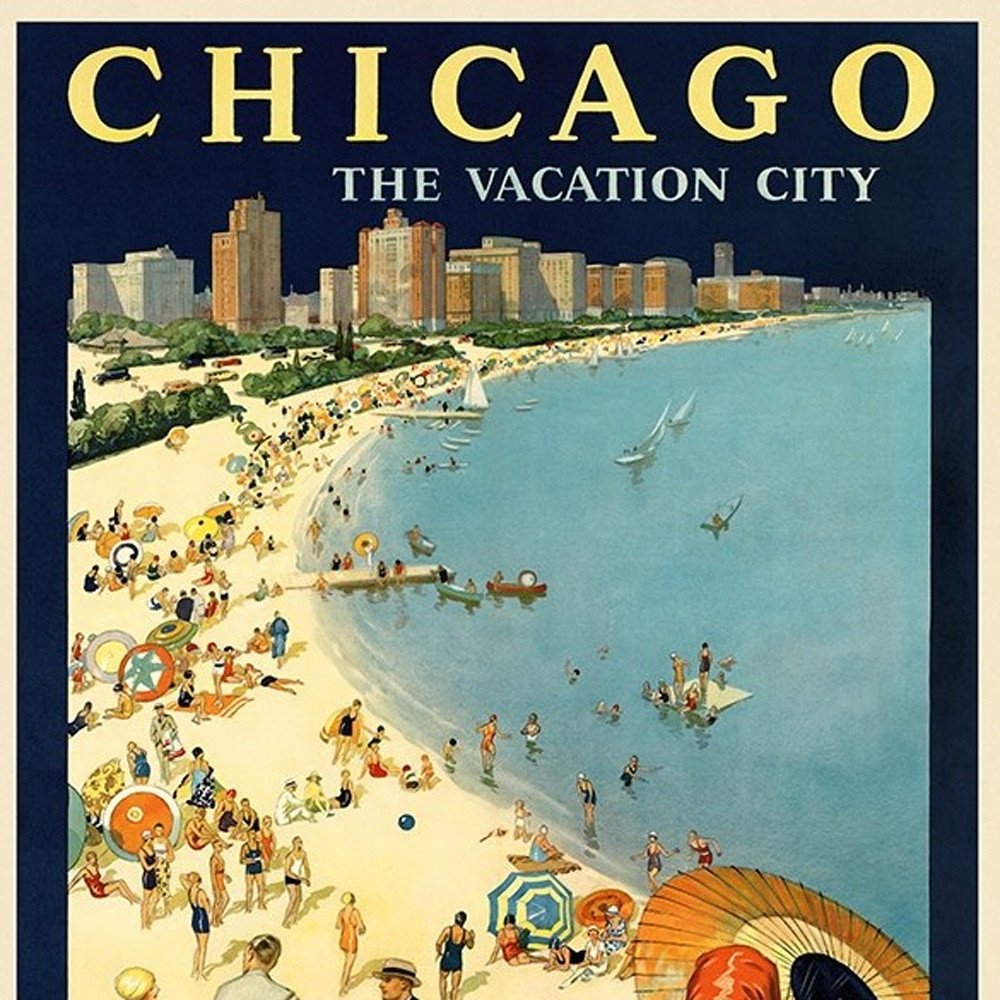 Vintage 1929 Chicago Vacation Travel Unframed Print Wall Art — view 14