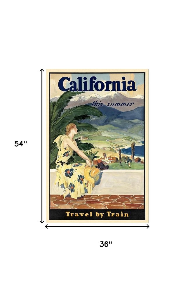 Vintage 1934 California Travel Unframed Print Wall Art — view 3