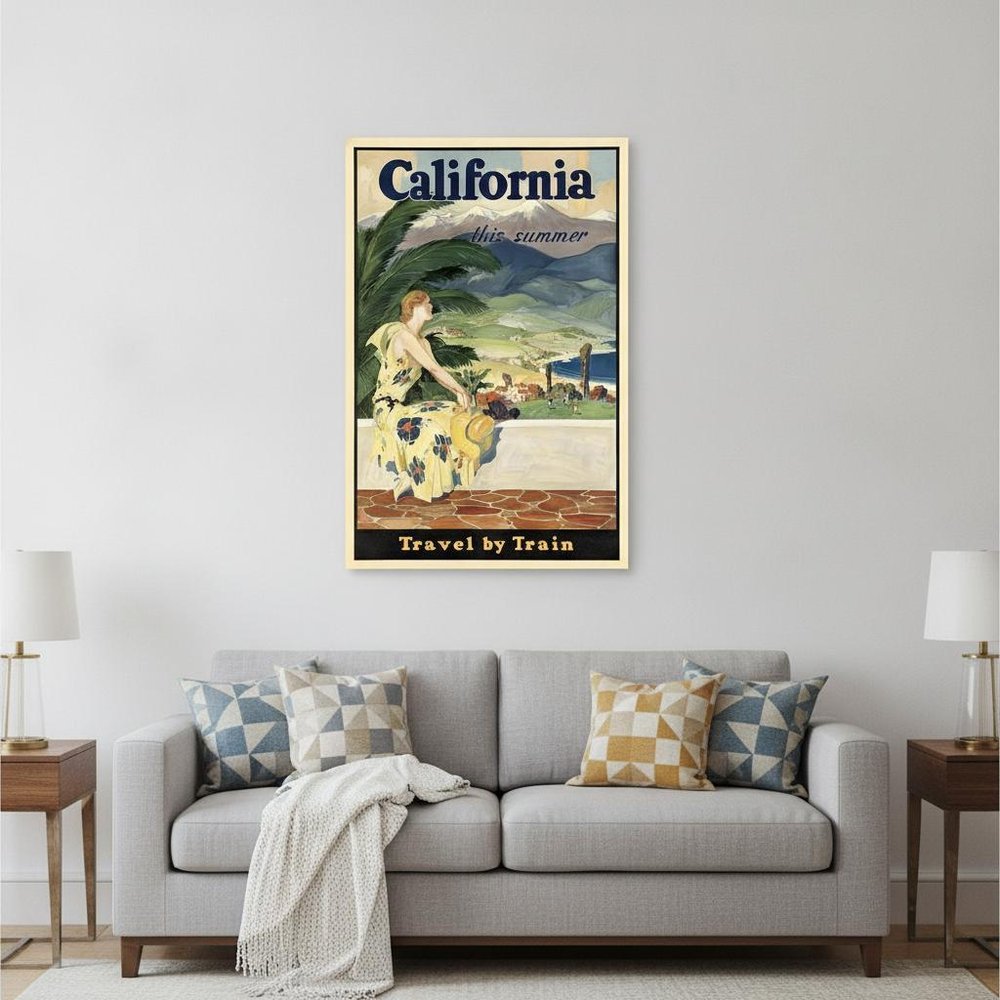 Vintage 1934 California Travel Unframed Print Wall Art HomeRoots