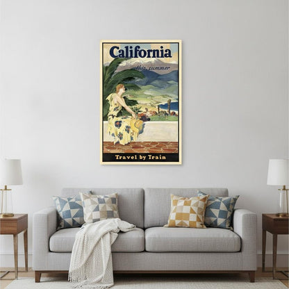 Vintage 1934 California Travel Unframed Print Wall Art