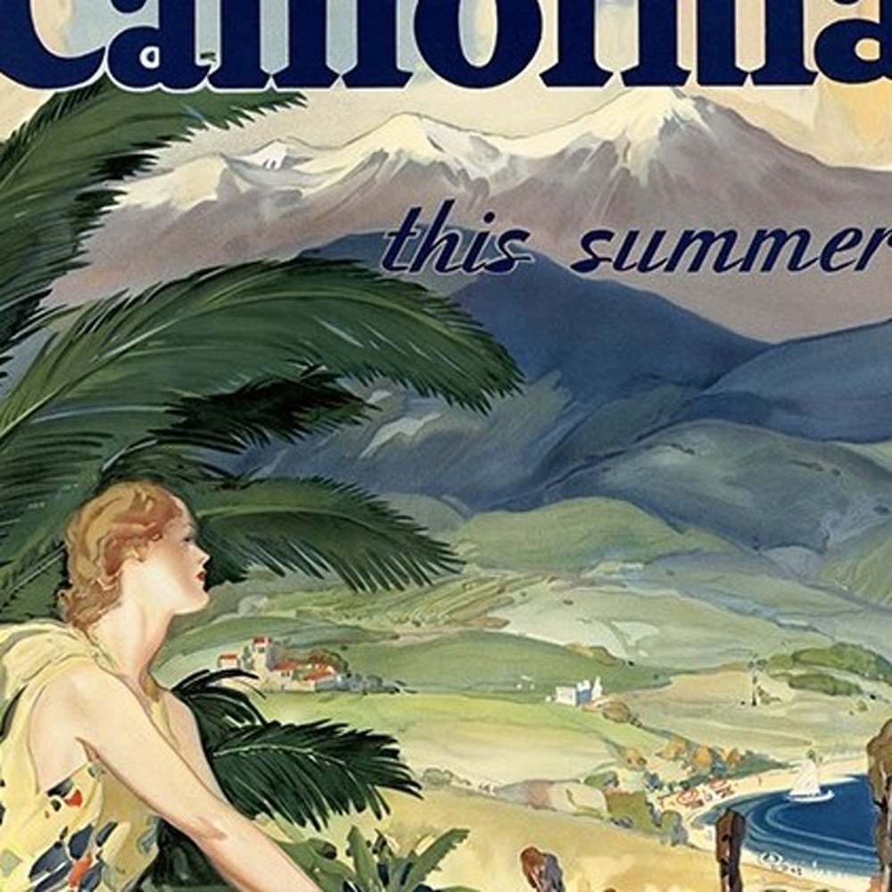 Vintage 1934 California Travel Unframed Print Wall Art HomeRoots