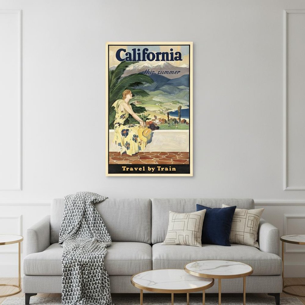Vintage 1934 California Travel Unframed Print Wall Art HomeRoots