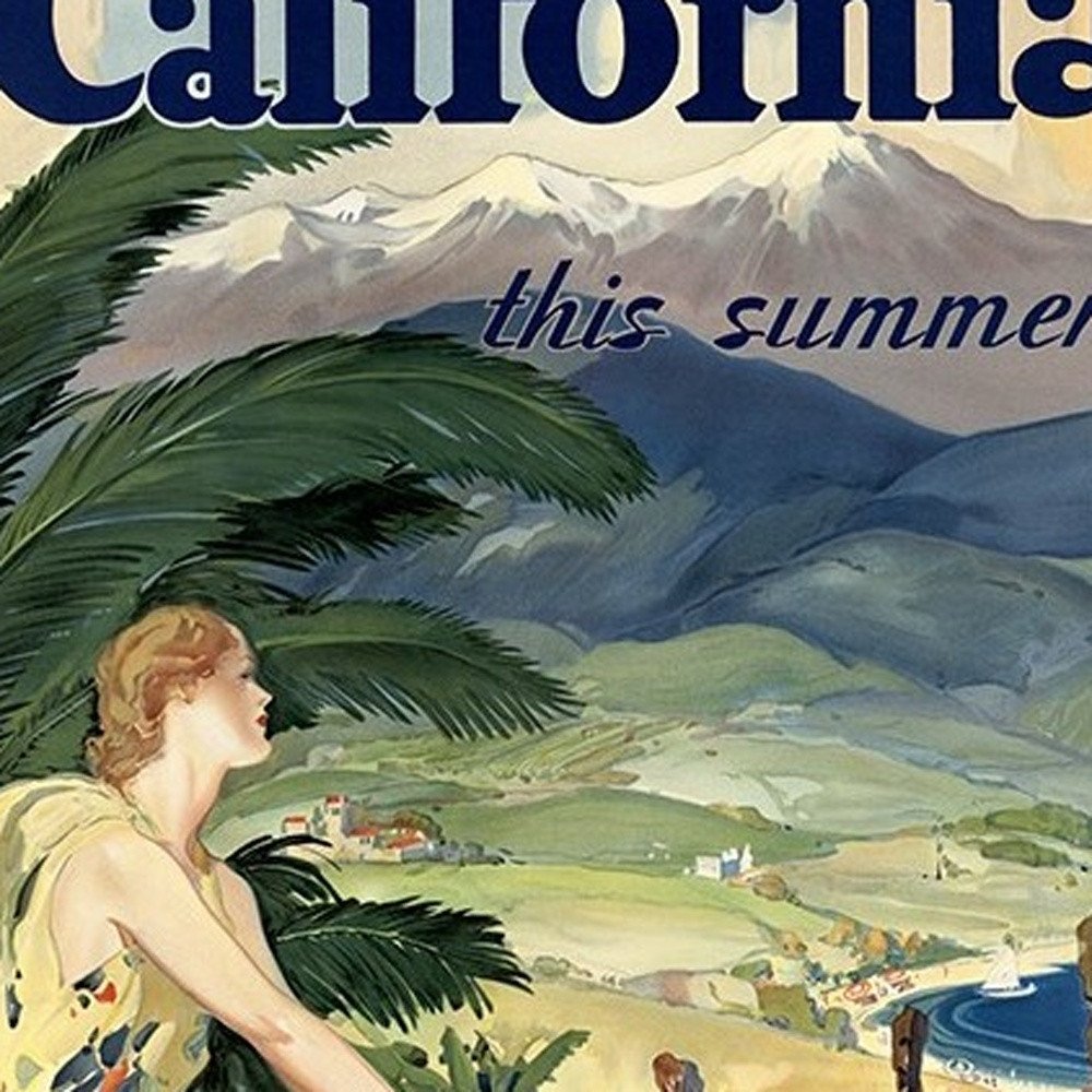 Vintage 1934 California Travel Unframed Print Wall Art — view 18