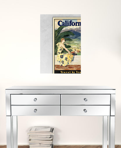 Vintage 1934 California Travel Unframed Print Wall Art