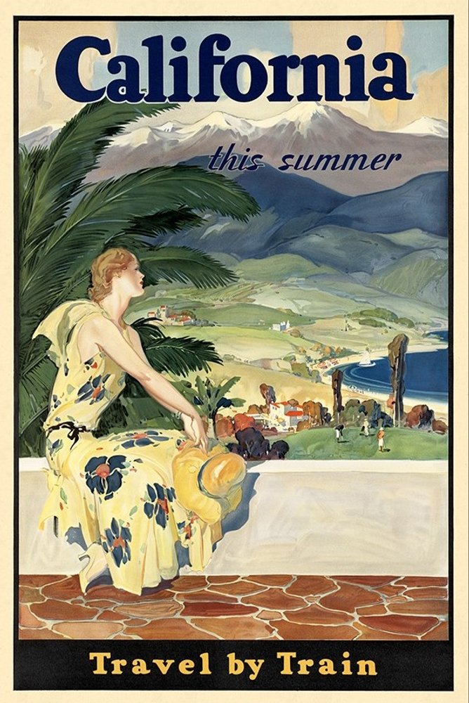 Vintage 1934 California Travel Unframed Print Wall Art — view 22