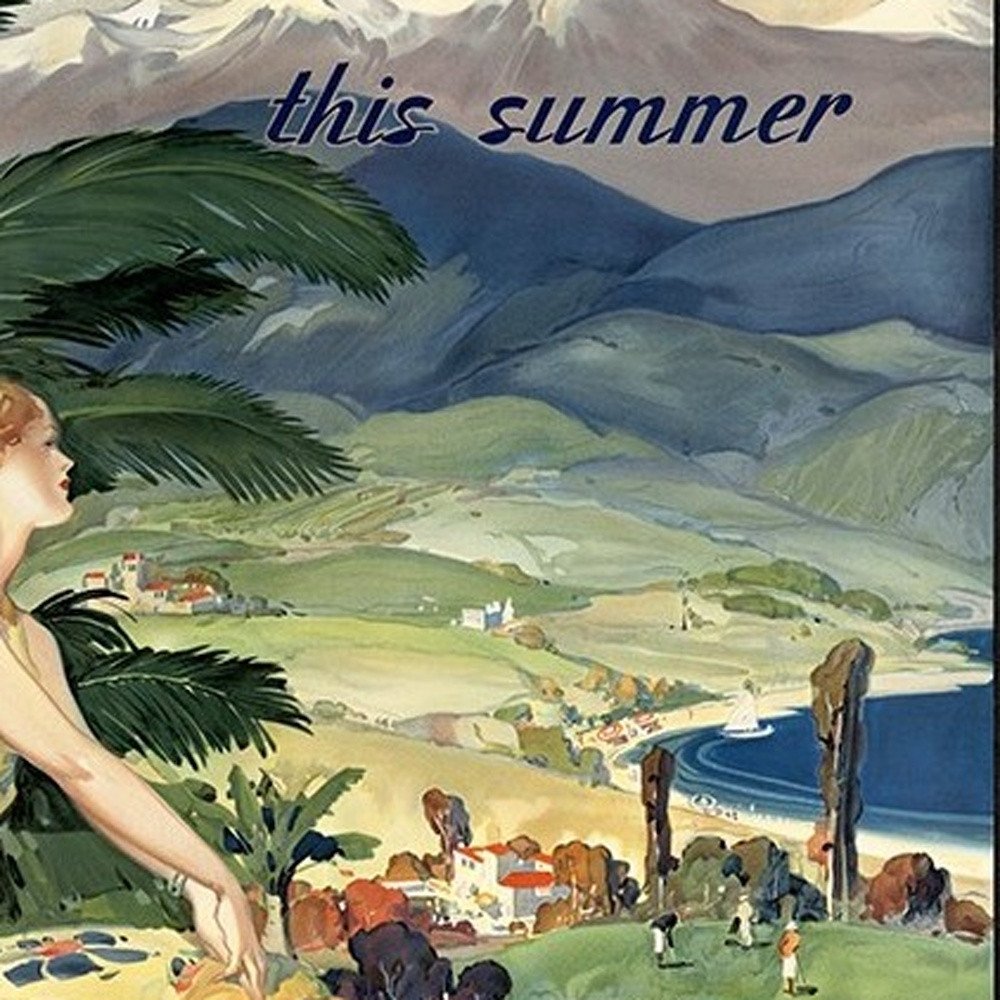 Vintage 1934 California Travel Unframed Print Wall Art HomeRoots