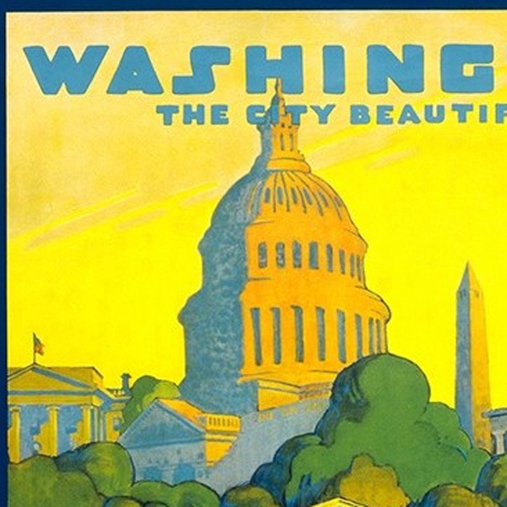 Washington Dc Vintage Travel Unframed Print Wall Art — view 3