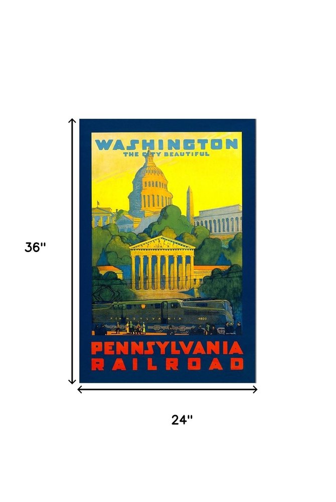 Washington Dc Vintage Travel Unframed Print Wall Art HomeRoots