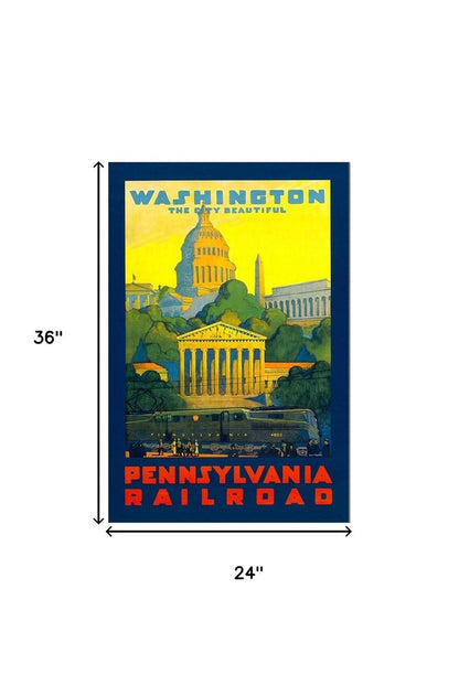 Washington Dc Vintage Travel Unframed Print Wall Art HomeRoots