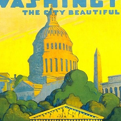 Washington Dc Vintage Travel Unframed Print Wall Art HomeRoots