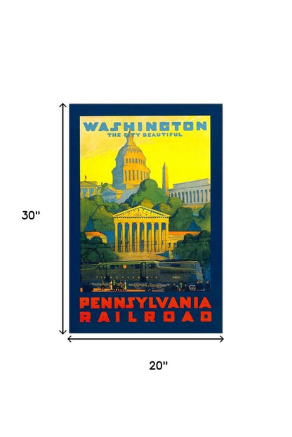 Washington Dc Vintage Travel Unframed Print Wall Art HomeRoots