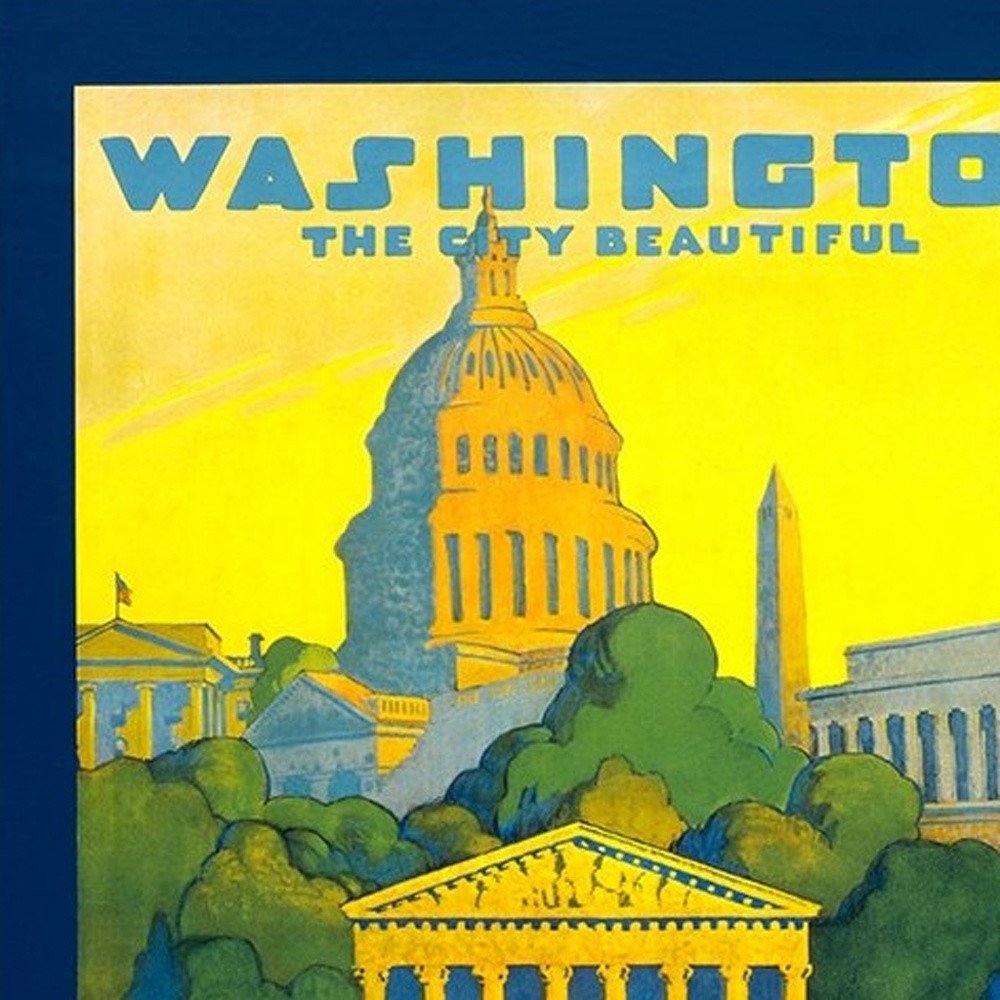 Washington Dc Vintage Travel Unframed Print Wall Art HomeRoots