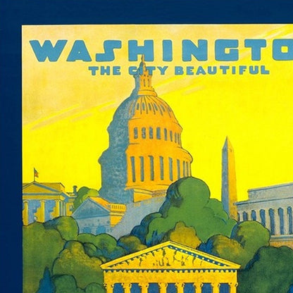 Washington Dc Vintage Travel Unframed Print Wall Art HomeRoots