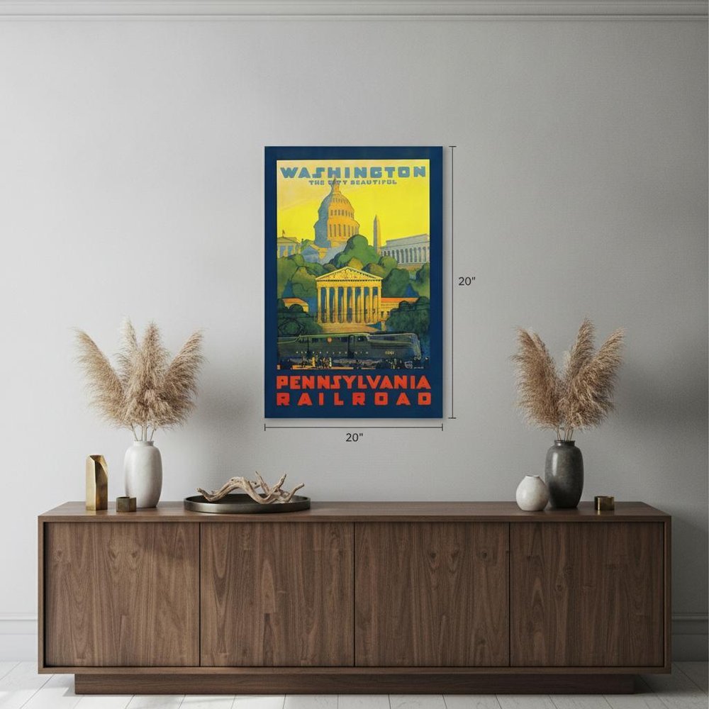 Washington Dc Vintage Travel Unframed Print Wall Art HomeRoots