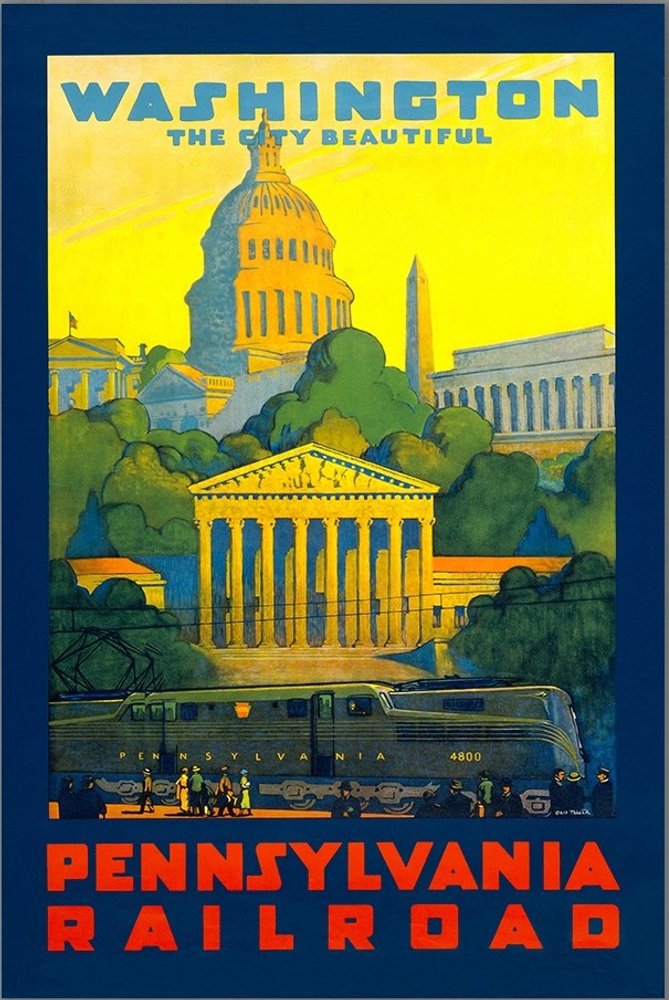 Washington Dc Vintage Travel Unframed Print Wall Art — view 10