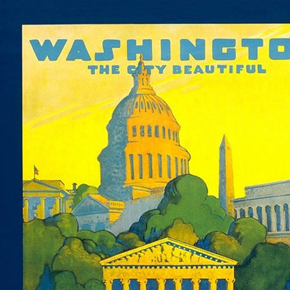 Washington Dc Vintage Travel Unframed Print Wall Art HomeRoots