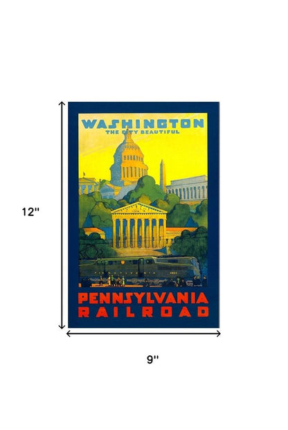 Washington Dc Vintage Travel Unframed Print Wall Art HomeRoots