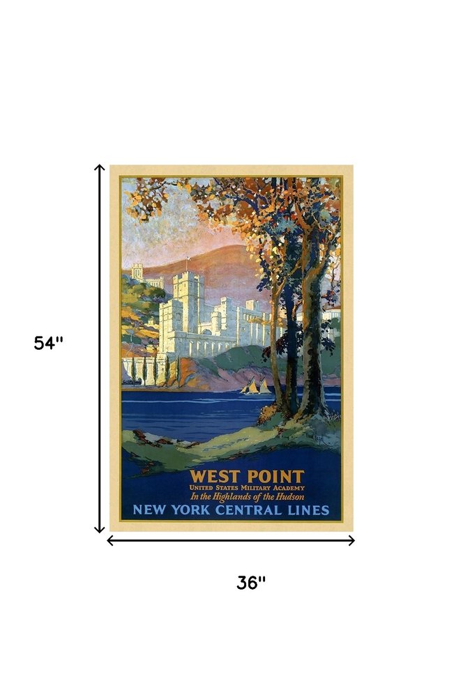 West Point New York Vintage Travel Unframed Print Wall Art — view 6