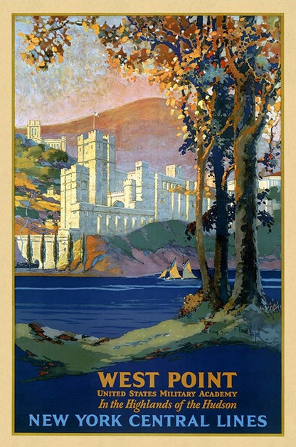 West Point New York Vintage Travel Unframed Print Wall Art HomeRoots