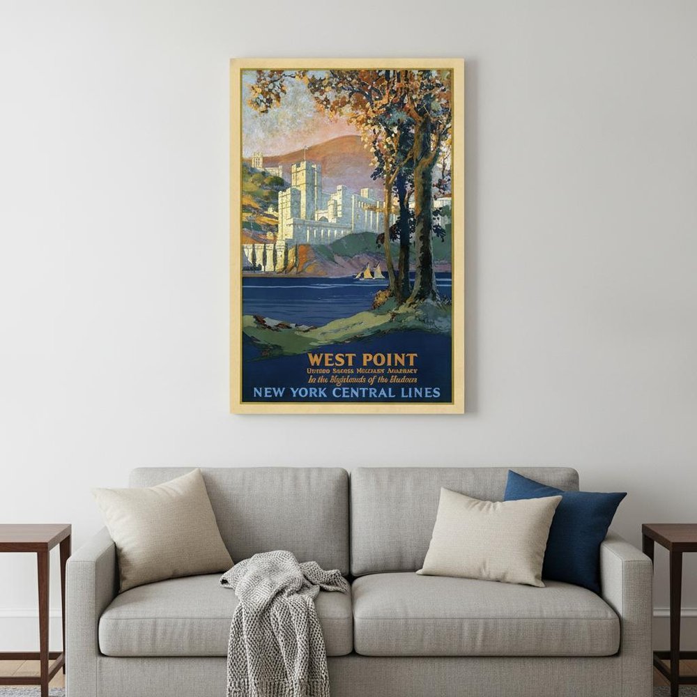 West Point New York Vintage Travel Unframed Print Wall Art HomeRoots