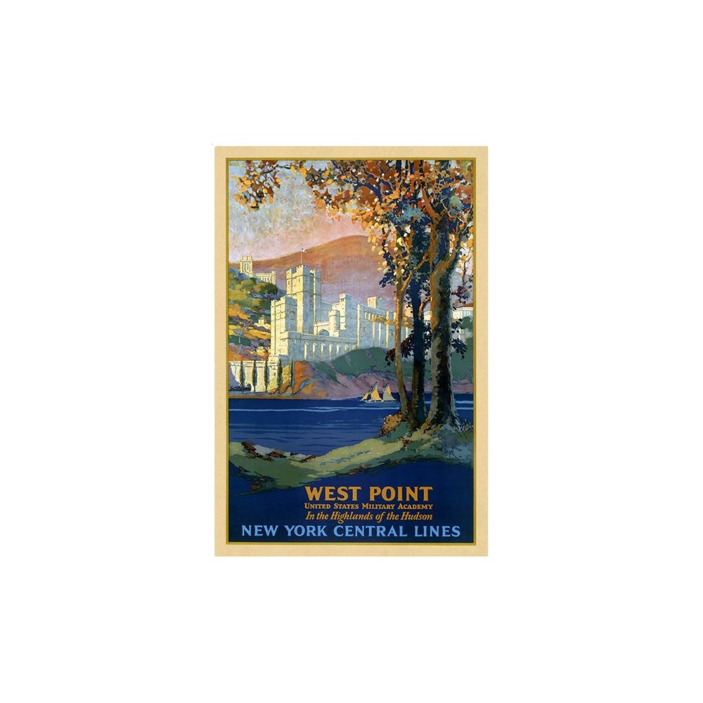 West Point New York Vintage Travel Unframed Print Wall Art — view 22