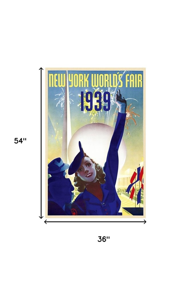 New York 1939 World's Fair Vintage Travel Unframed Print Wall Art — view 3