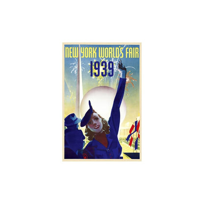 New York 1939 World's Fair Vintage Travel Unframed Print Wall Art HomeRoots