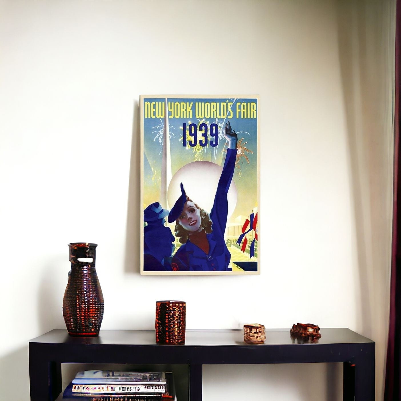 New York 1939 World's Fair Vintage Travel Unframed Print Wall Art