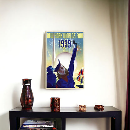 New York 1939 World's Fair Vintage Travel Unframed Print Wall Art