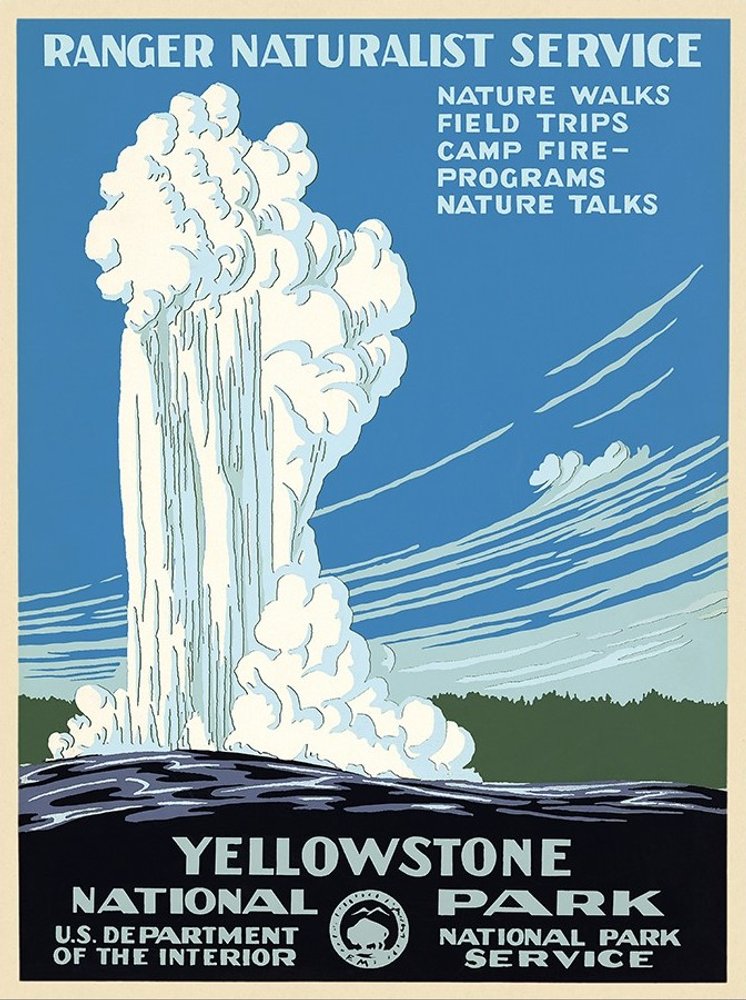 36" x 48" Yellowstone National Park c1938 Vintage Travel Poster Wall Art — view 22
