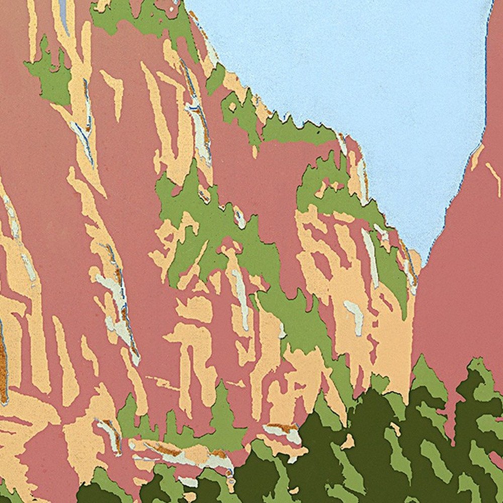 36" x 48" Zion National Park c1938 Vintage Travel Poster Wall Art — view 4