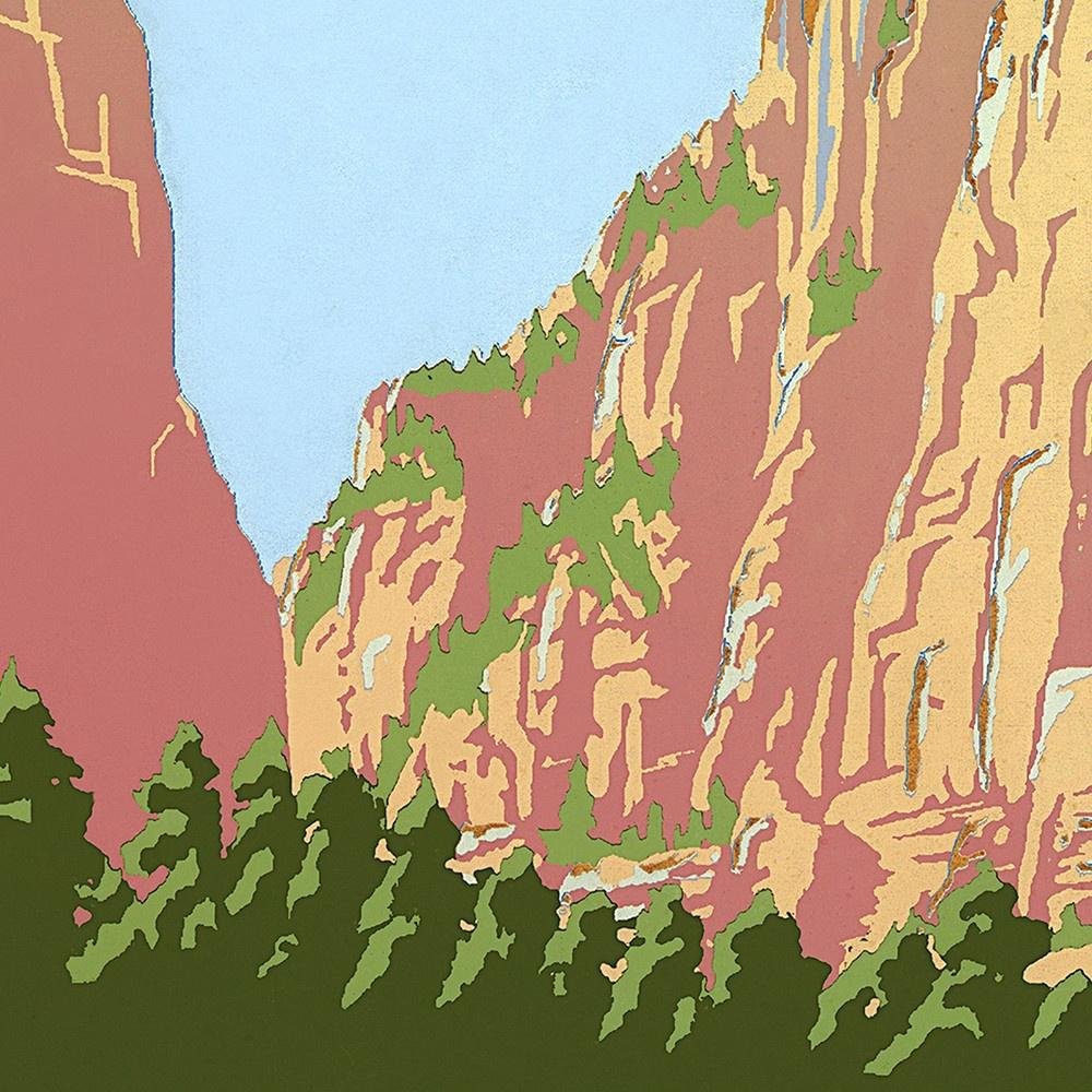 36" x 48" Zion National Park c1938 Vintage Travel Poster Wall Art — view 3