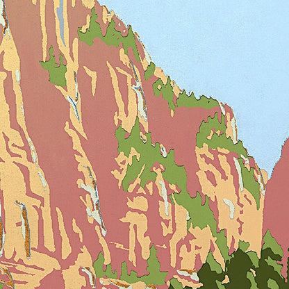 36" x 48" Zion National Park c1938 Vintage Travel Poster Wall Art HomeRoots
