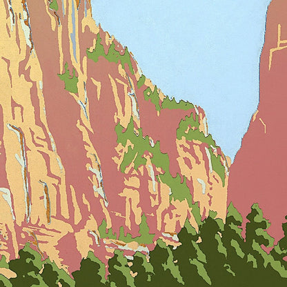 36" x 48" Zion National Park c1938 Vintage Travel Poster Wall Art HomeRoots