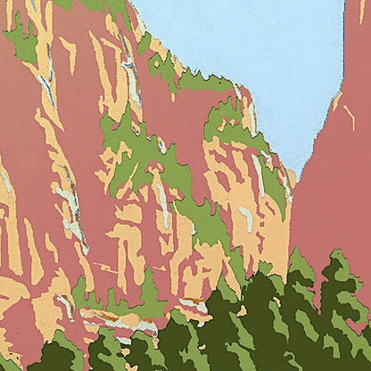 36" x 48" Zion National Park c1938 Vintage Travel Poster Wall Art HomeRoots