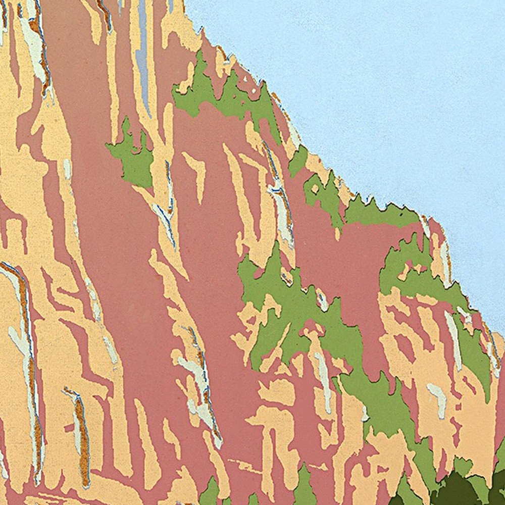 36" x 48" Zion National Park c1938 Vintage Travel Poster Wall Art HomeRoots