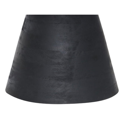 18" Black Solid Wood Round Pedestal End Table HomeRoots