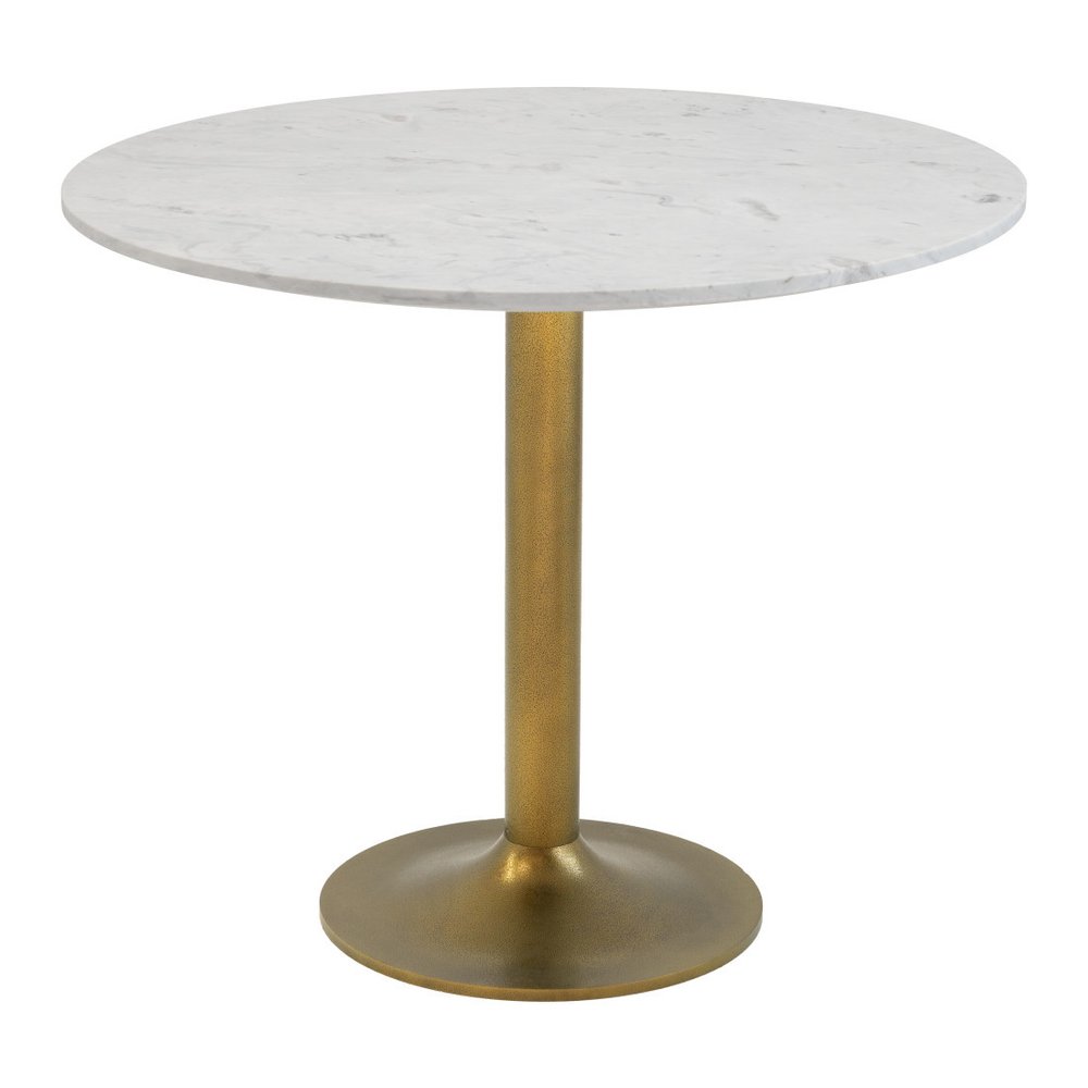 Marble and Aluminum Dining Table HomeRoots