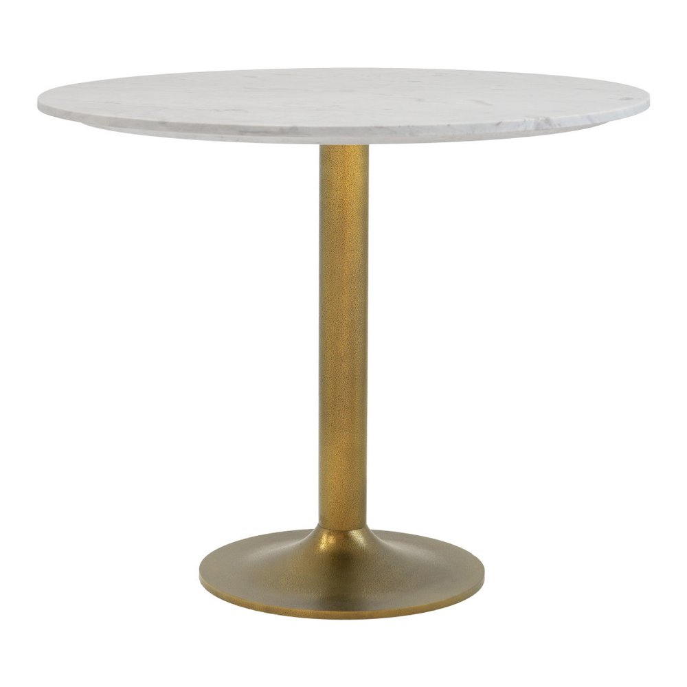 Marble and Aluminum Dining Table HomeRoots