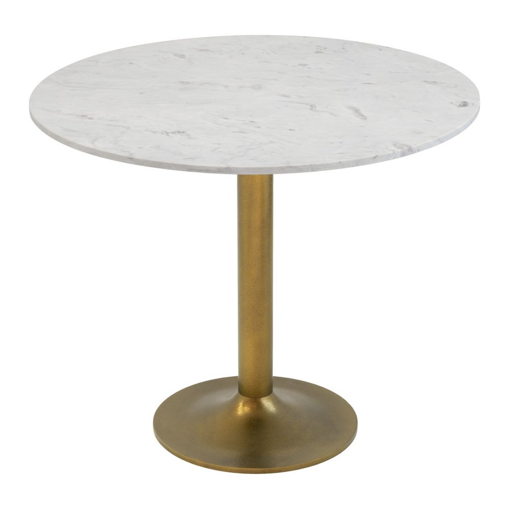 Marble and Aluminum Dining Table HomeRoots