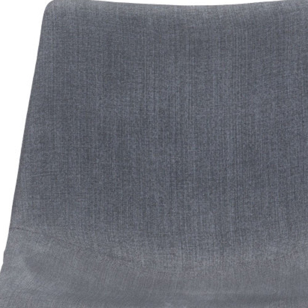 Set of Two Gray And Black Upholstered Fabric Dining Side Chairs HomeRoots