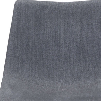 Set of Two Gray And Black Upholstered Fabric Dining Side Chairs HomeRoots