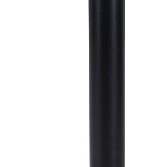 30" White and Black Wood and Steel Round Pedestal End Table HomeRoots
