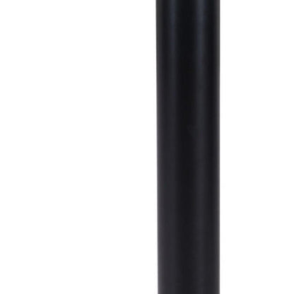 30" White and Black Wood and Steel Round Pedestal End Table HomeRoots