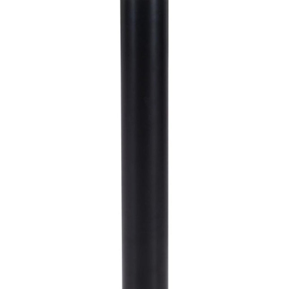 30" White and Black Wood and Steel Round Pedestal End Table HomeRoots
