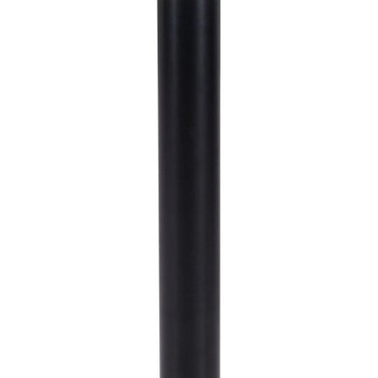 30" White and Black Wood and Steel Round Pedestal End Table HomeRoots