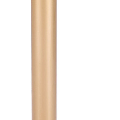 30" White and Gold Wood and Steel Pedestal End Table HomeRoots