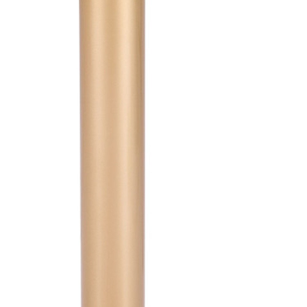 30" White and Gold Wood and Steel Pedestal End Table HomeRoots