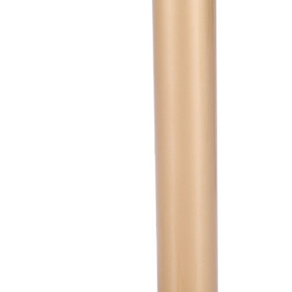 30" White and Gold Wood and Steel Pedestal End Table HomeRoots